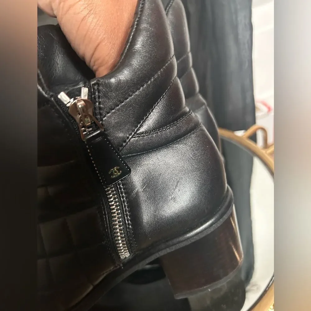 Chanel Quilted Ankle Boots